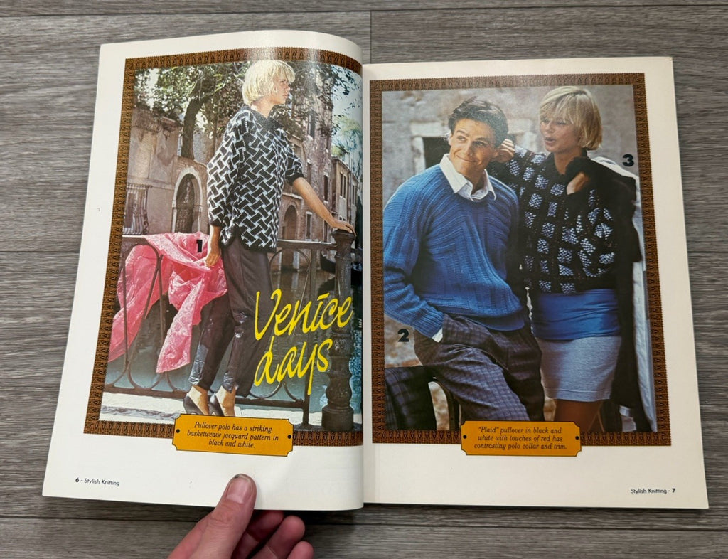 Stylish Knitting Magazine May 1987 Knottong Book Knitting Patterns 