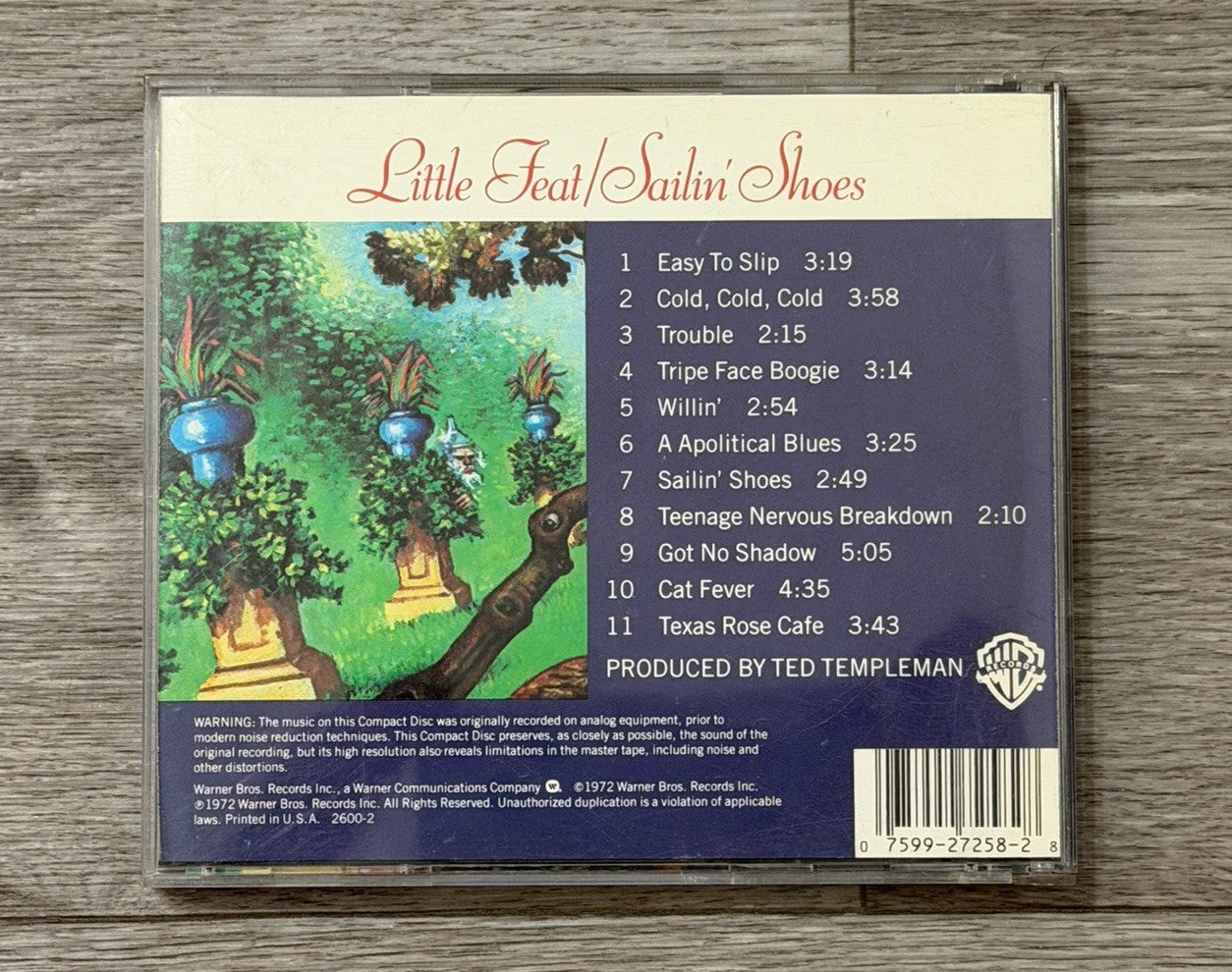 Little Feat - Sailin' Shoes CD 1972 Rock Warner Bros. Records