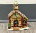 Ginger Frost Lane 2005 Christmas House Church Porcelain Ceramic 5” Tall