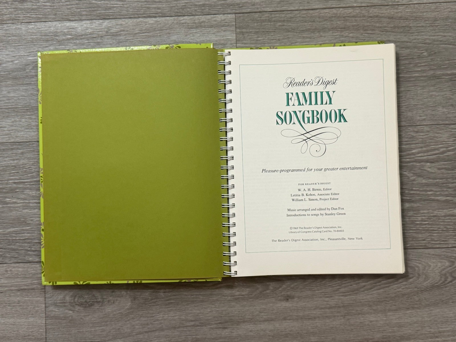 Reader's Digest Family Songbook Hardcover 1981 Vintage Sheet Music Song Book...