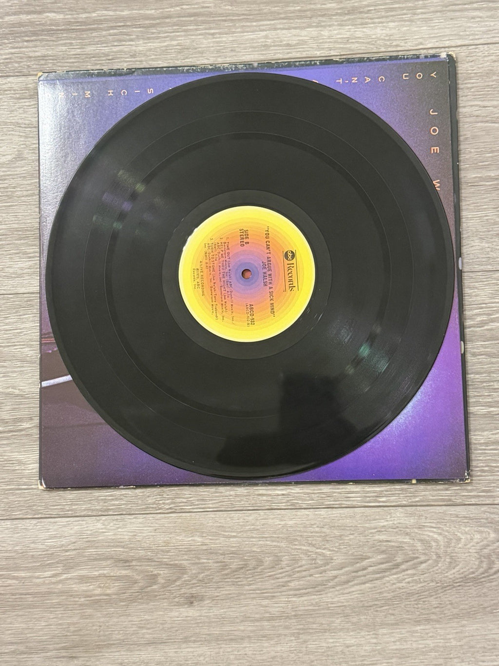 Joe Walsh Vinyl LP Recorded Live You Can't Argue With a Sick Mind ABCD‑932 VG