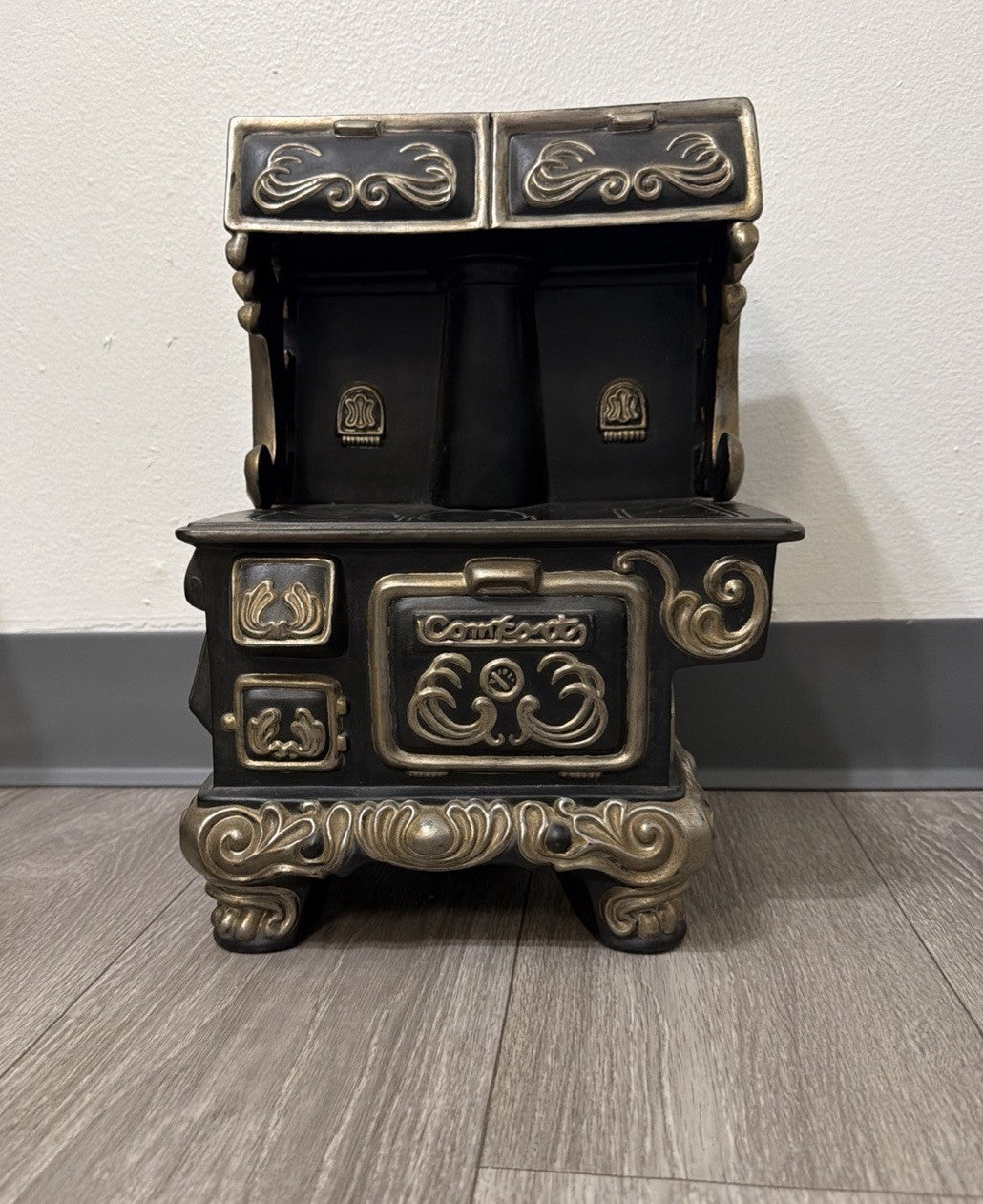 Vintage Arnel's Ceramic "Comfort" Stove – 14" Tall Mid-Century Pottery Decor