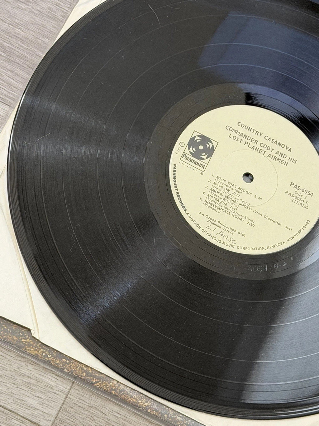 Commander Cody & His Lost Planet Airmen Country Casanova LP VG Paramount (1973)