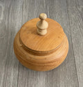Vintage Wooden Bowl With Lid Trinket Bowl - Hand Turned Wood Jar - Small Storage