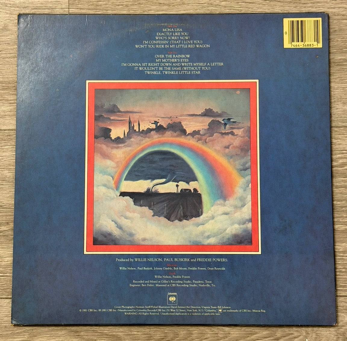 Willie Nelson - Somewhere Over The Rainbow OG LP, NM/UC, Columbia, 1981, FC36883