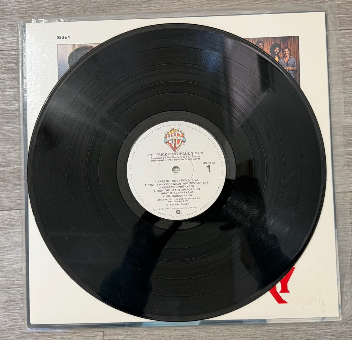 One Trick Pony by Paul Simon Vinyl 1980 Warner Brothers Records HS 3472