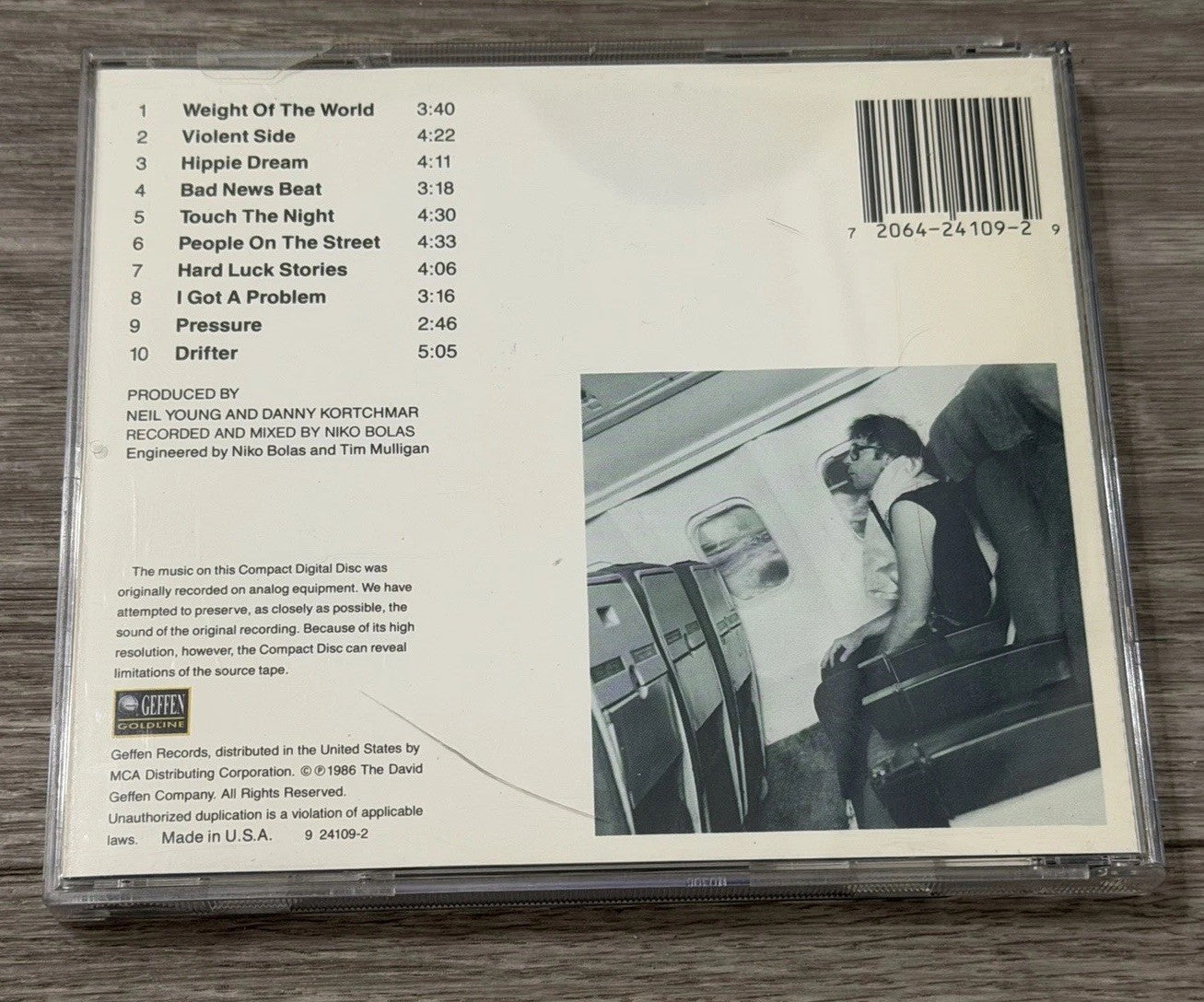 Neil Young Landing On Water CD 1986 Geffen Folk Rock
