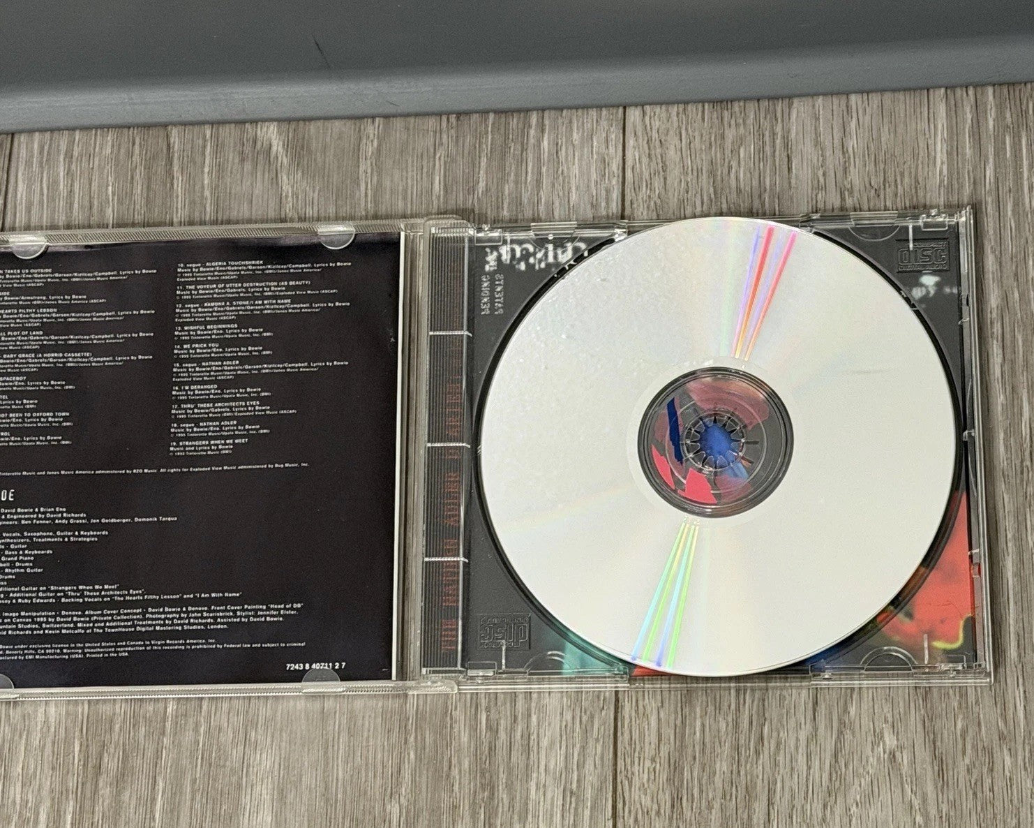 David Bowie 1. Outside (The Nathan Adler Diaries: A Hyper Cycle) CD 1995