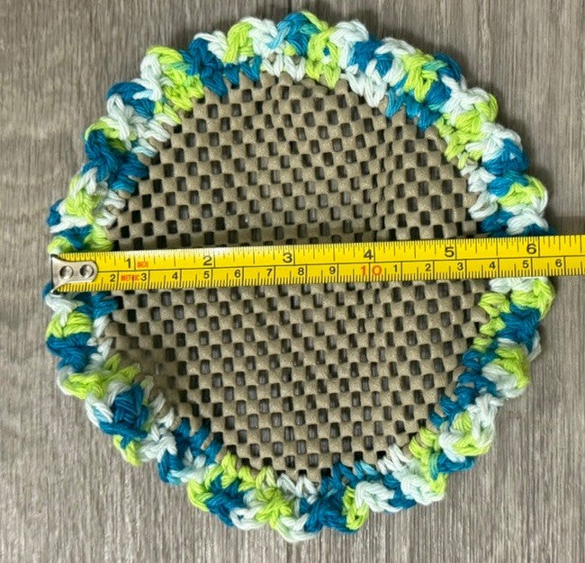 Handmade Crochet Jar Opener Gripper With Crochet Edge Kitchen Accessory Gift 6”