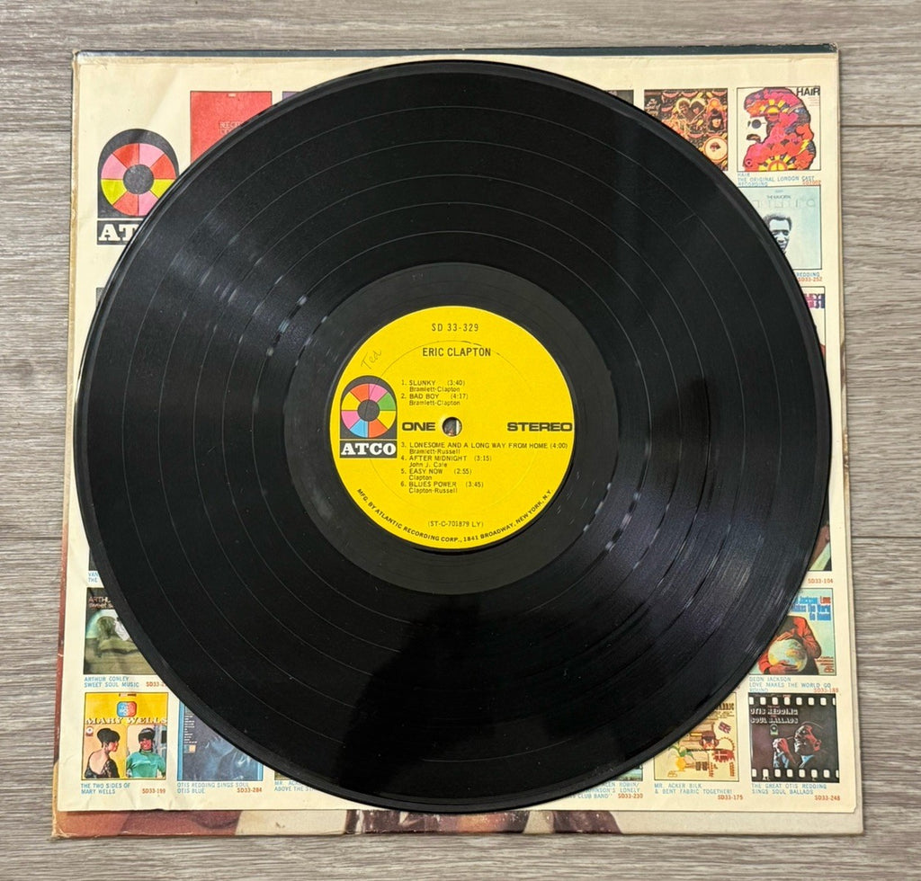 1972 Eric Clapton Eric Clapton LP Vinyl ATCO Rock 12" 33 RPM Stereo