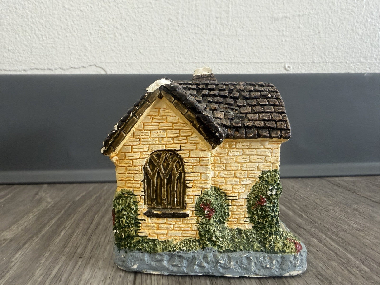 Vintage Lighted House Figurine Made in Taiwan Ceramic Cottage Decor