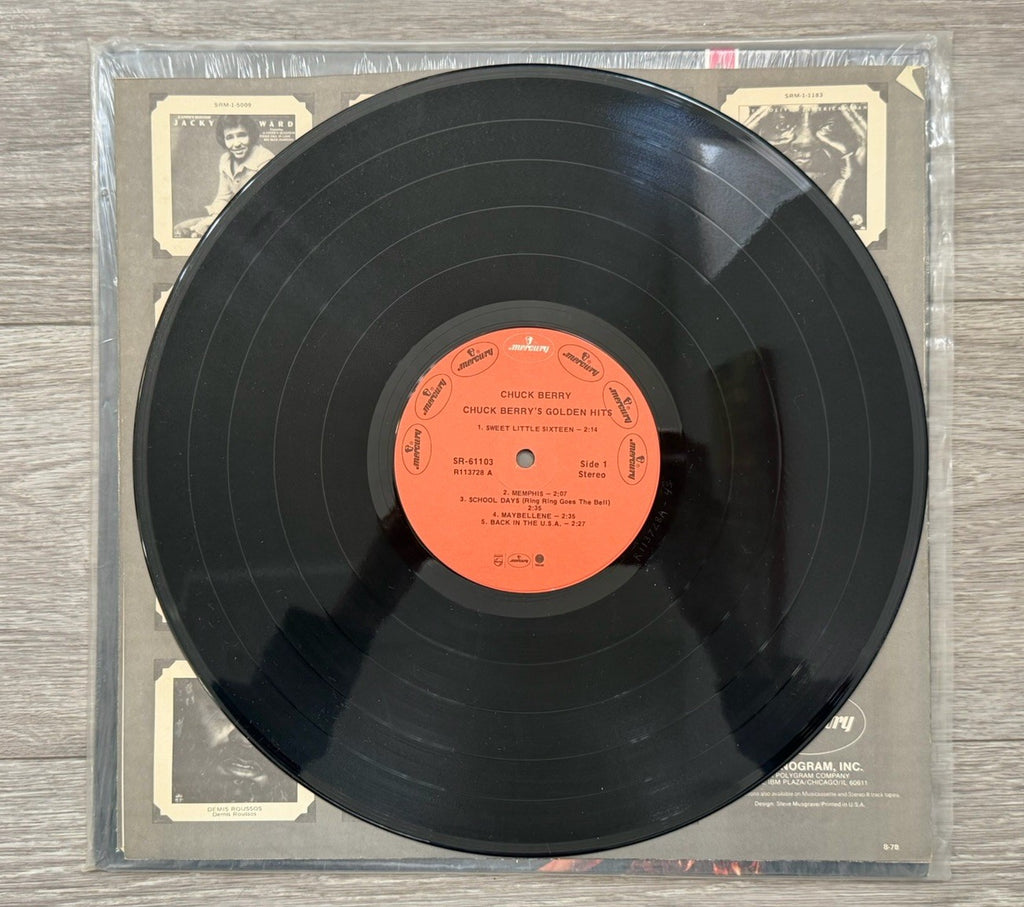 CHUCK BERRY GOLDEN HITS LP SR 61103  OPEN SHRINK WRAP VG