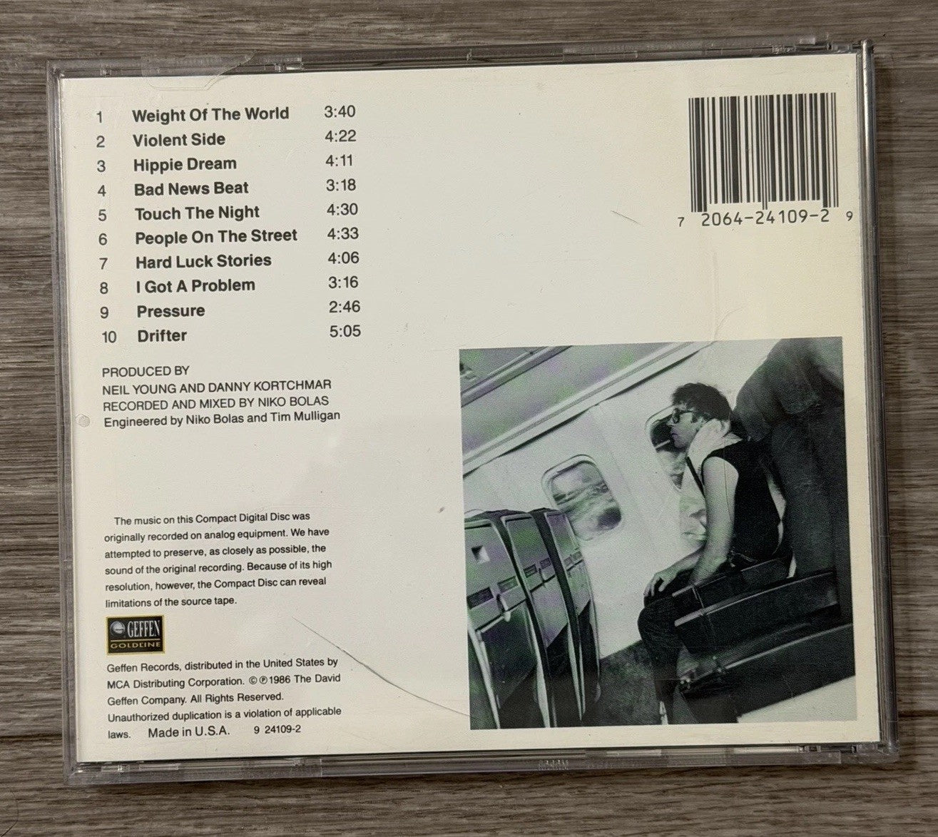 Neil Young Landing On Water CD 1986 Geffen Folk Rock