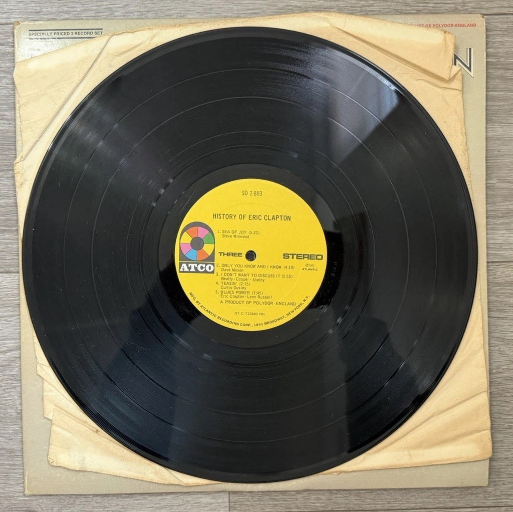 ERIC CLAPTON History Of SD2803 Dbl LP Vinyl Record VG/G+