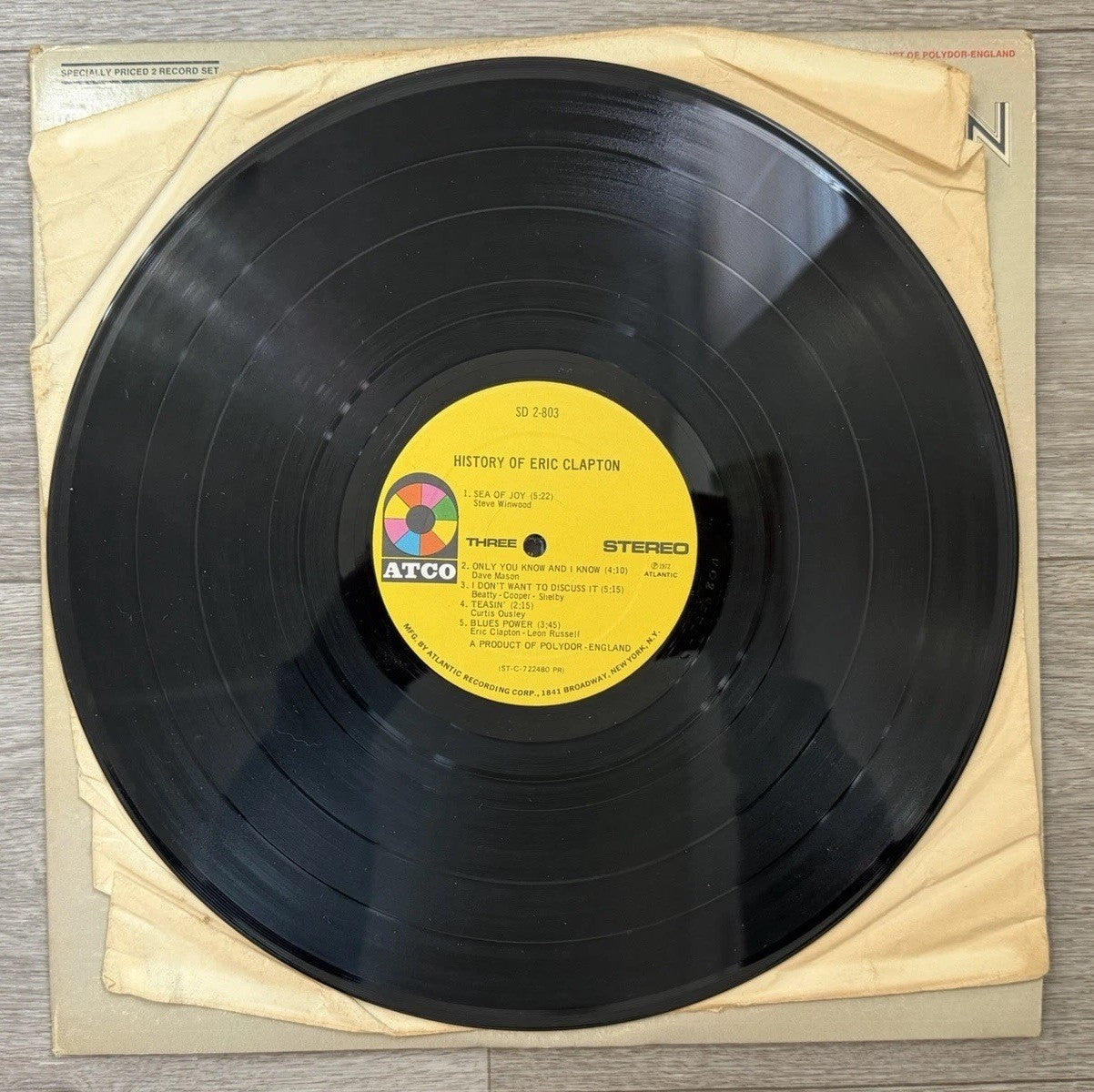 ERIC CLAPTON History Of SD2803 Dbl LP Vinyl Record VG/G+
