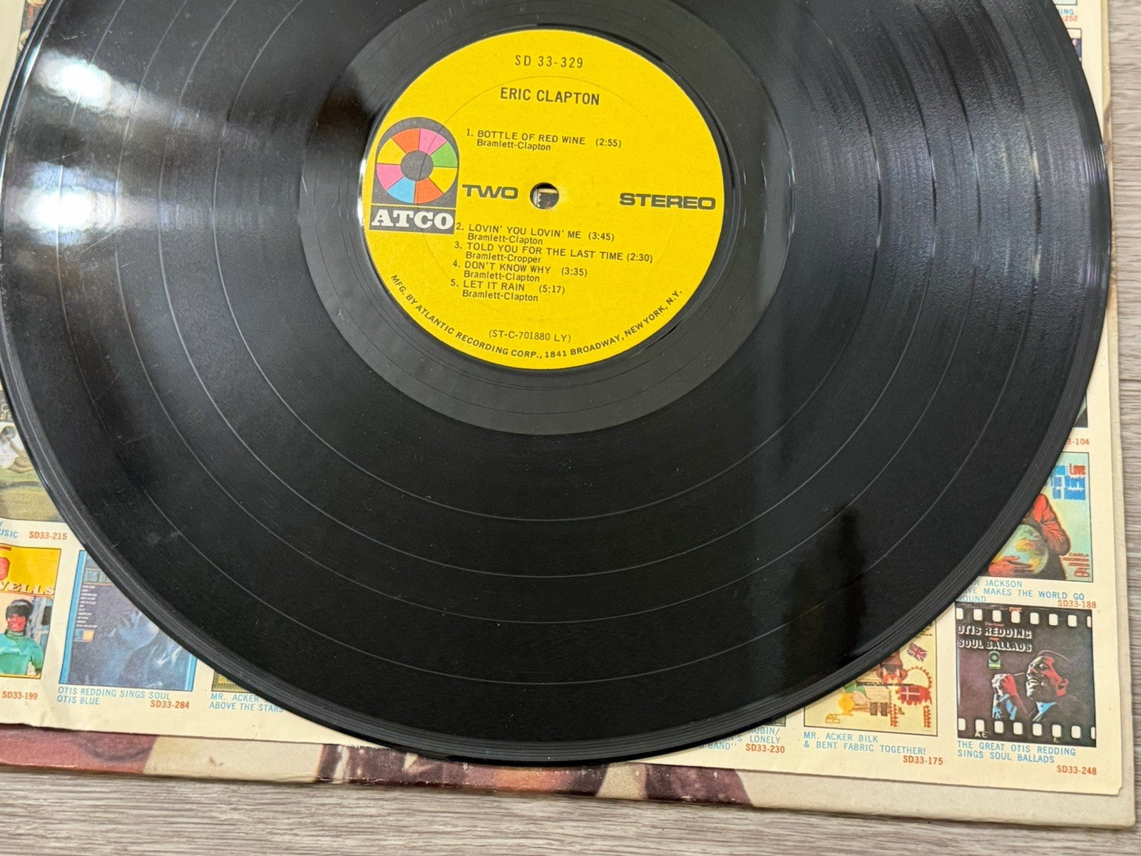 1972 Eric Clapton Eric Clapton LP Vinyl ATCO Rock 12" 33 RPM Stereo