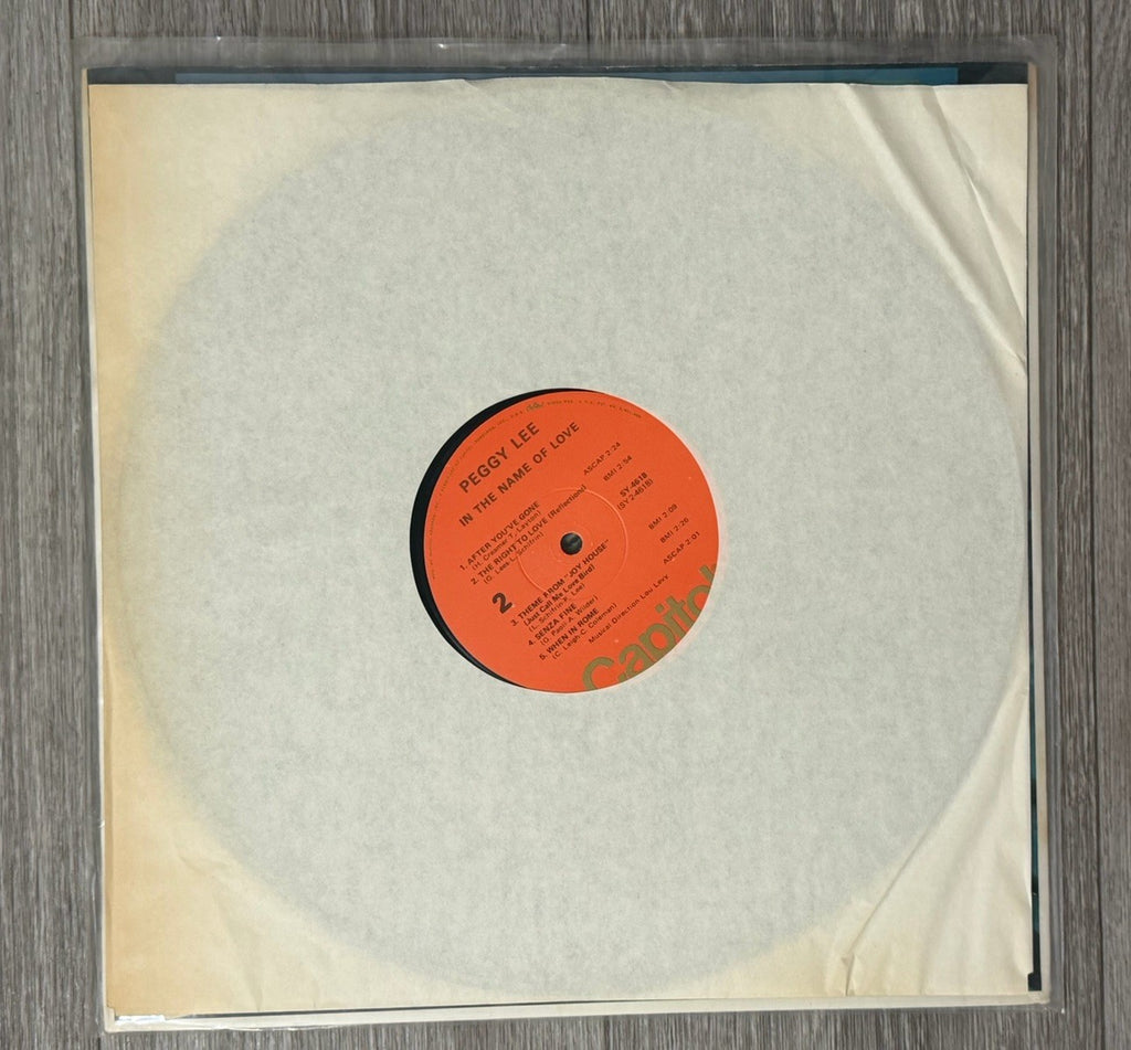 PEGGY LEE: in the name of love CAPITOL 12" LP 33 RPM Used VG+