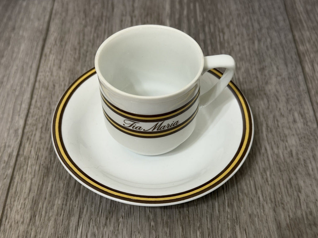 Vintage Tia Maria Resturaunt Demitasse Cup & Saucer Schmidt Porcelana Brazil