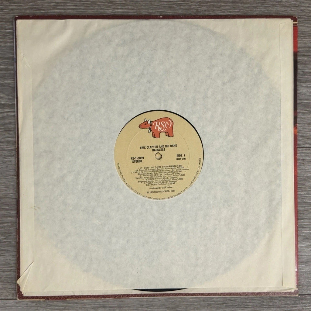 ERIC CLAPTON Backless Rare RSO Press LP Record Vinyl embossed gatefold 1978