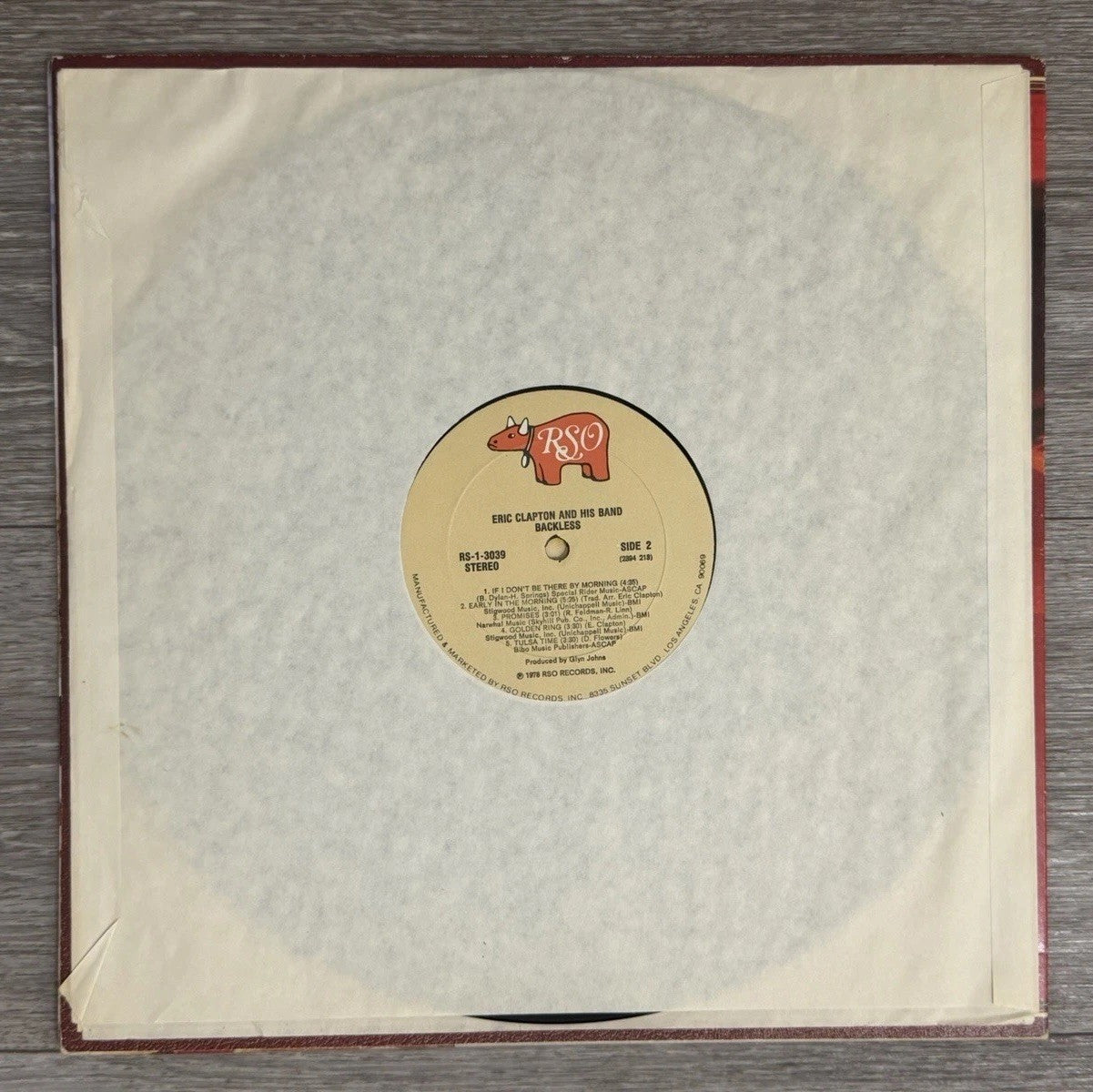 ERIC CLAPTON Backless Rare RSO Press LP Record Vinyl embossed gatefold 1978