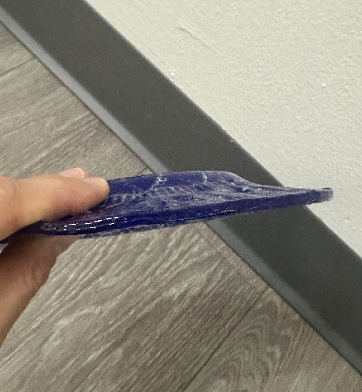 SYDENSTRICKER FUSED ART GLASS HOUSE HOME 38-88 PLATE DISH BLUE