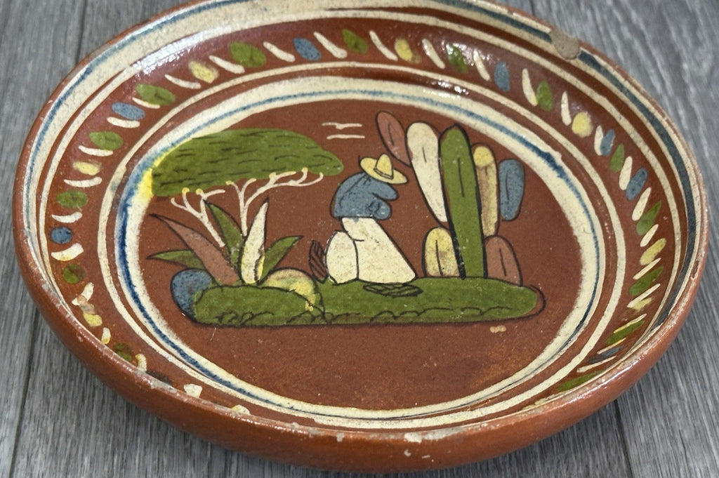 Vintage Mexican Clay Dish - Made In Mexico