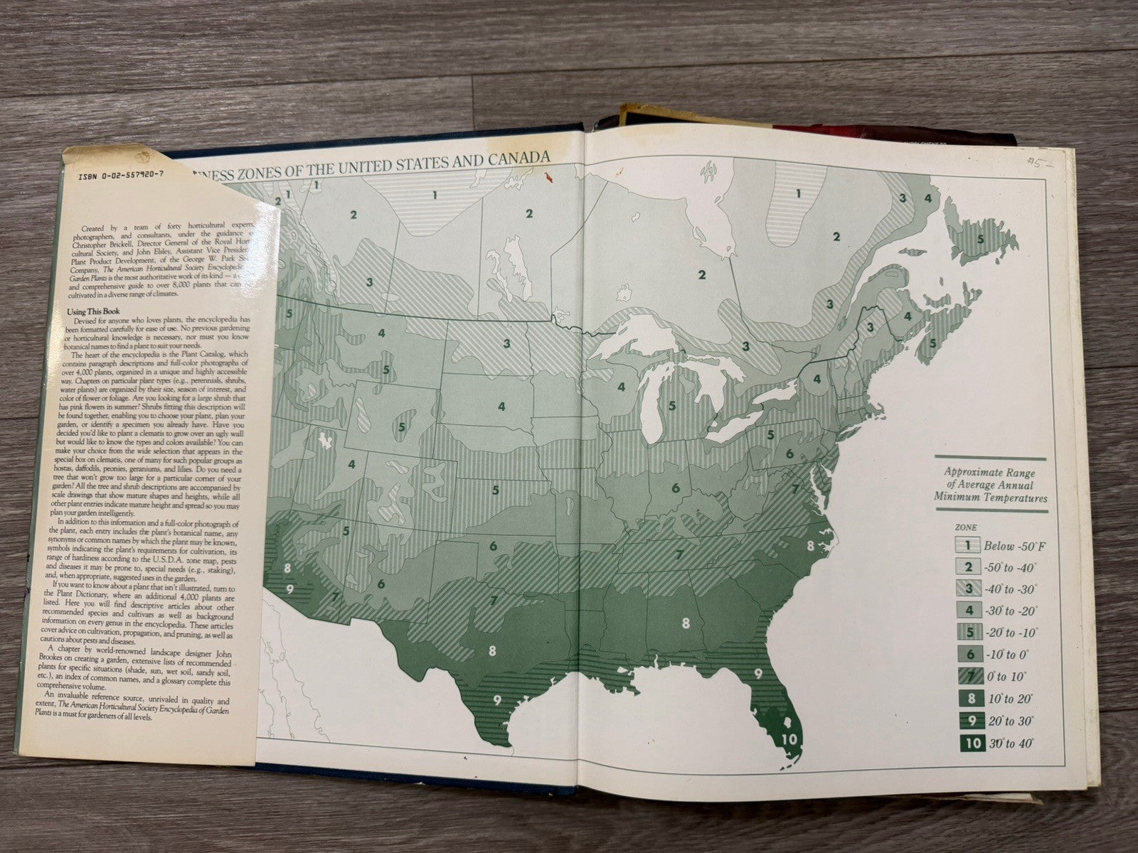 American Horticultural Society Encyclopedia 1989 Hardcover Dust Jacket Vintage