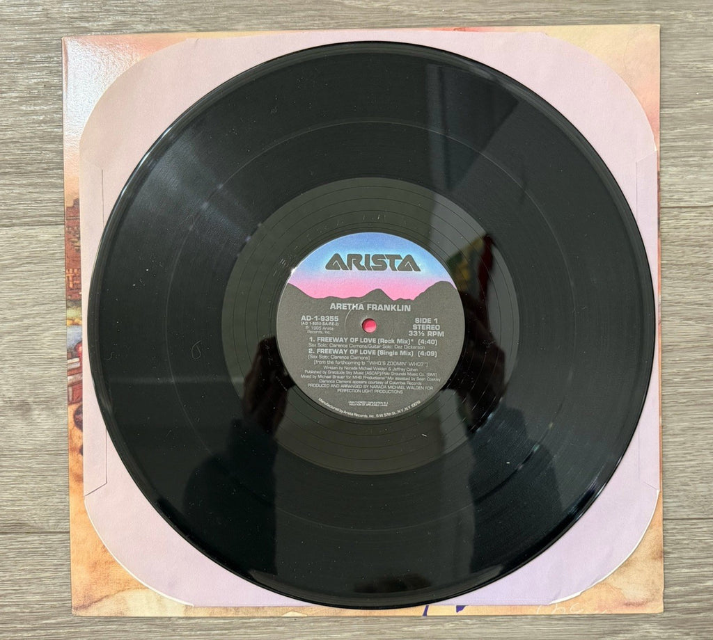 Freeway of Love Aretha Franklin 1985 12 Inch 33 1/3 Vinyl Single Record Arista 