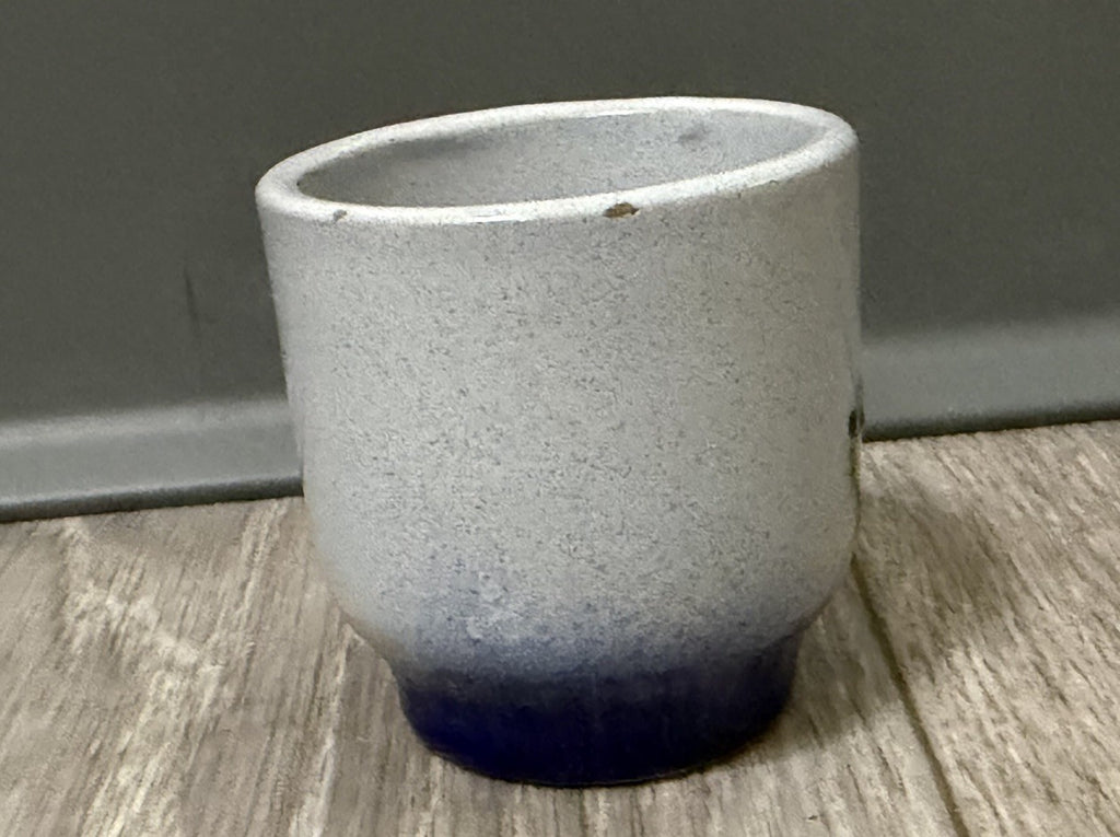 Small Blue Octopus Ceramic Sake / Tea Cup Shot Glass Handheld Decor Handmade