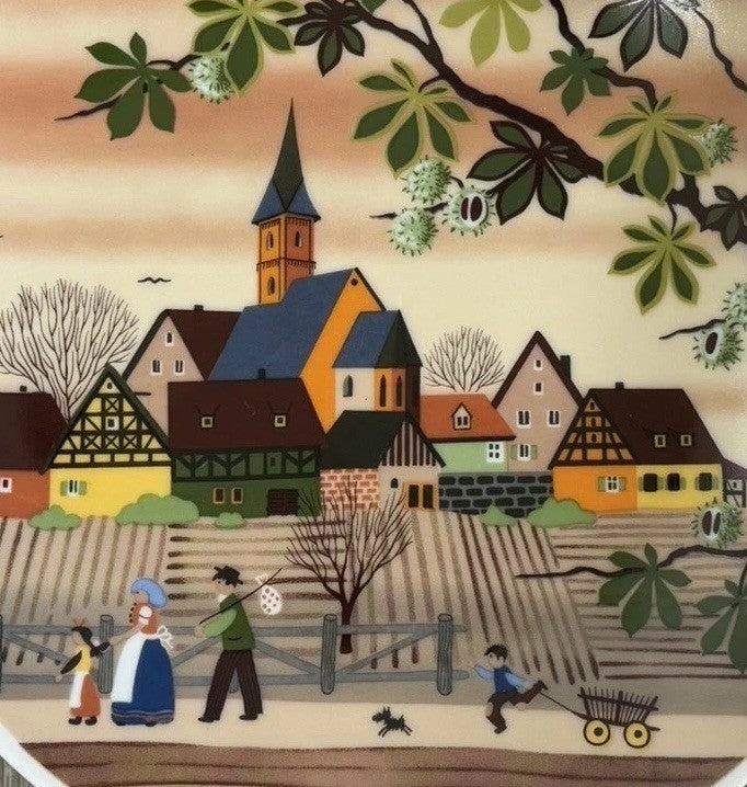 Vintage German E&A Bockling Collector Plate  #10 Herbst In Franken
