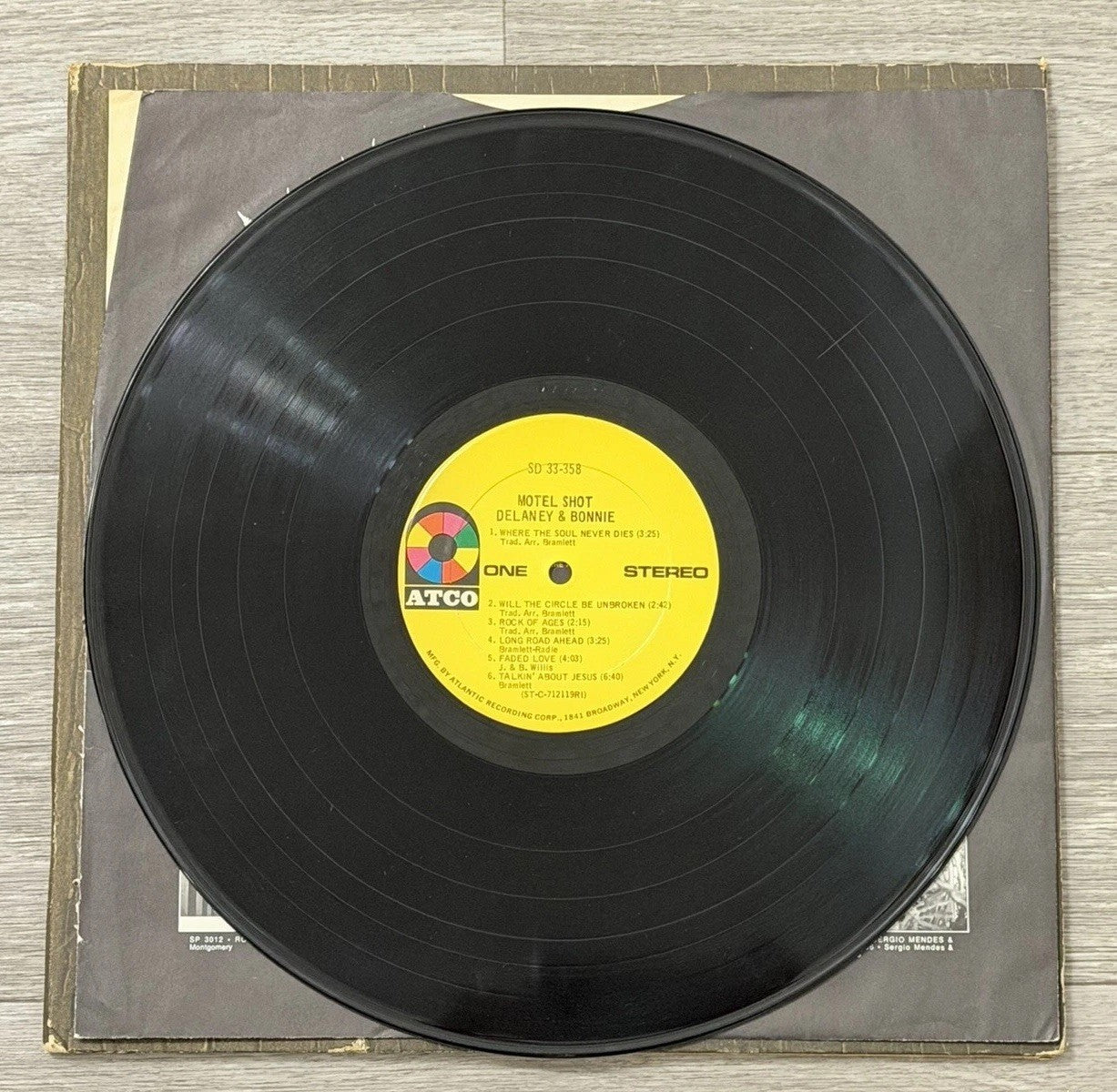 1971 ATCO#SD33-358 DELANEY & BONNIE:MOTEL SHOTS LP stereo VG-EXCELLE NOT TESTED