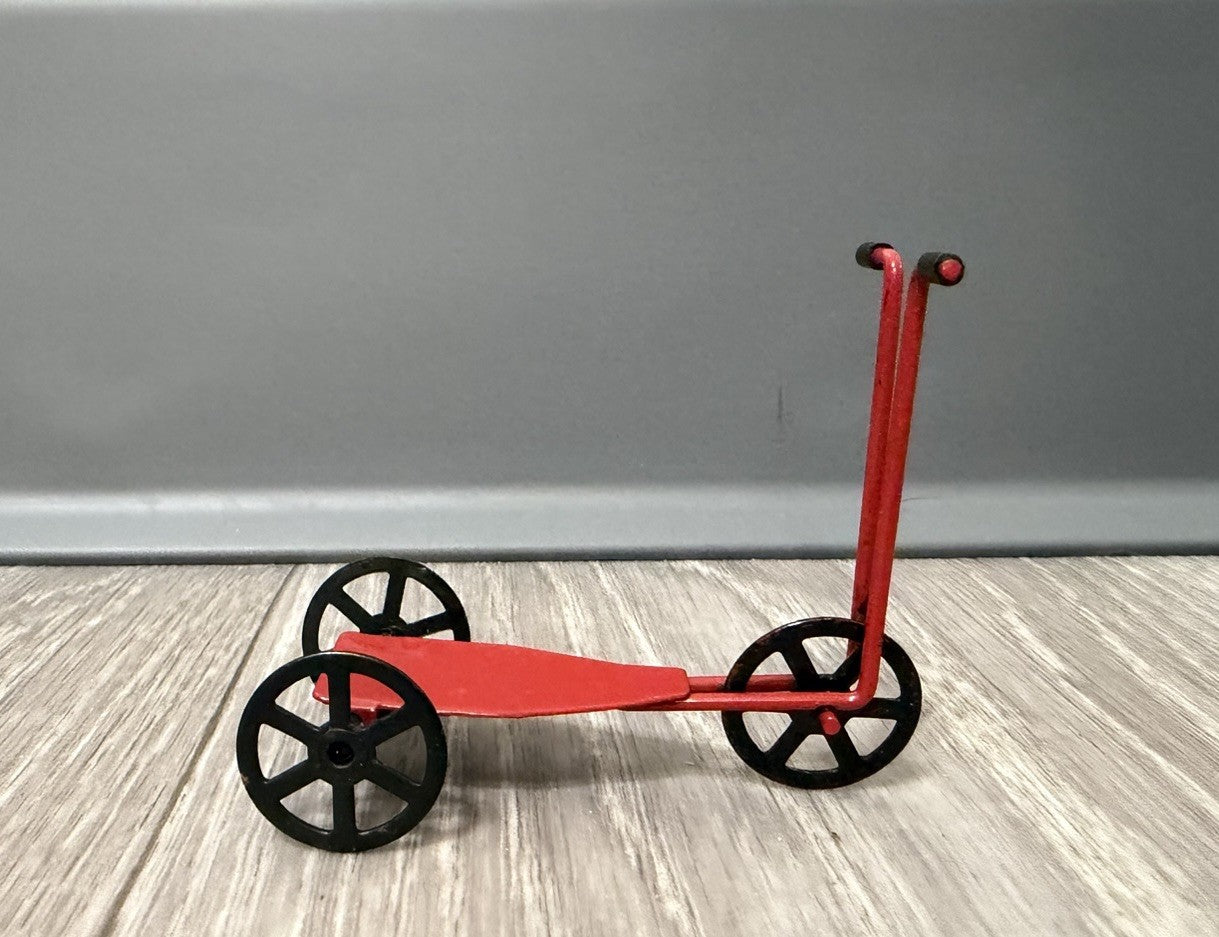 Vintage ~ Miniature Penny Farthing 3 wheel Scooter Dollhouse Christmas Ornament