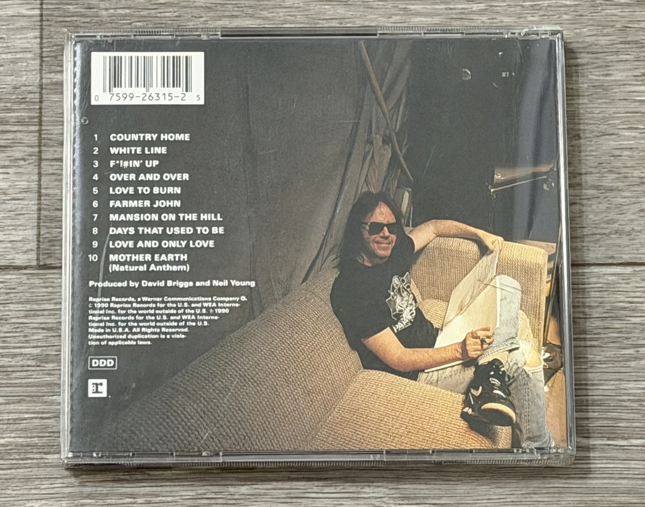 Neil Young Crazy Horse CD Ragged Glory 1990 Album Rock Classic Reprise Music