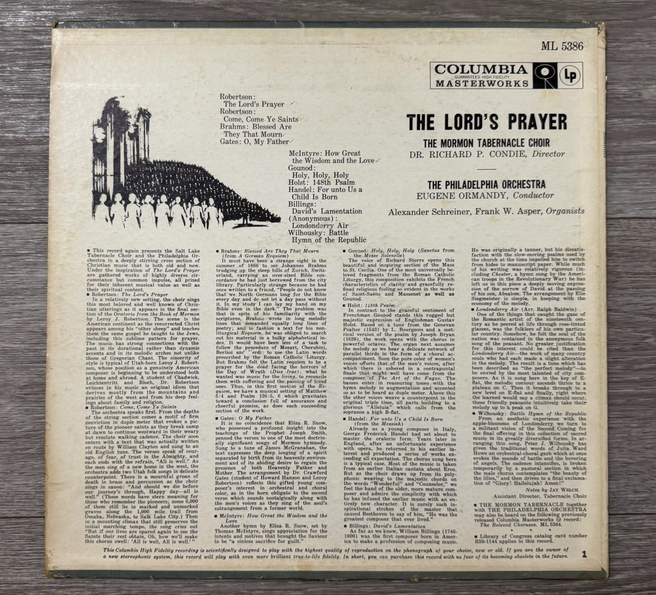 "The Lord's Prayer" Vinyl LP