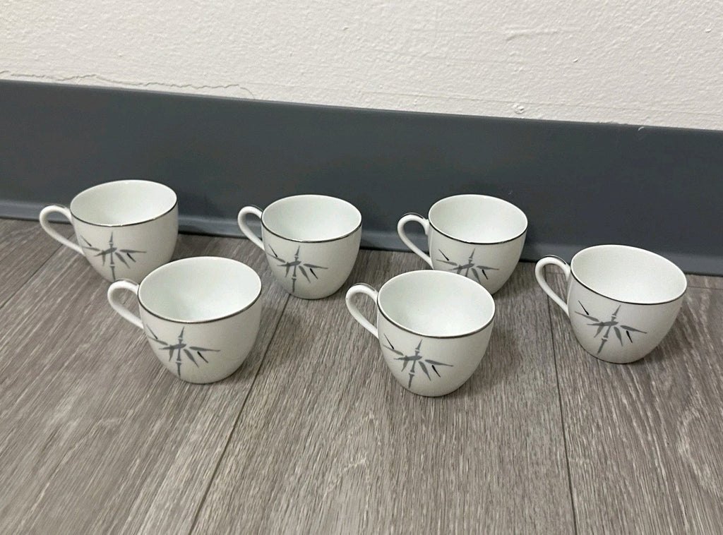 VINTAGE Noritake Bamboo 2133 Sake / Demitasse Cups Set of 6, 2 in