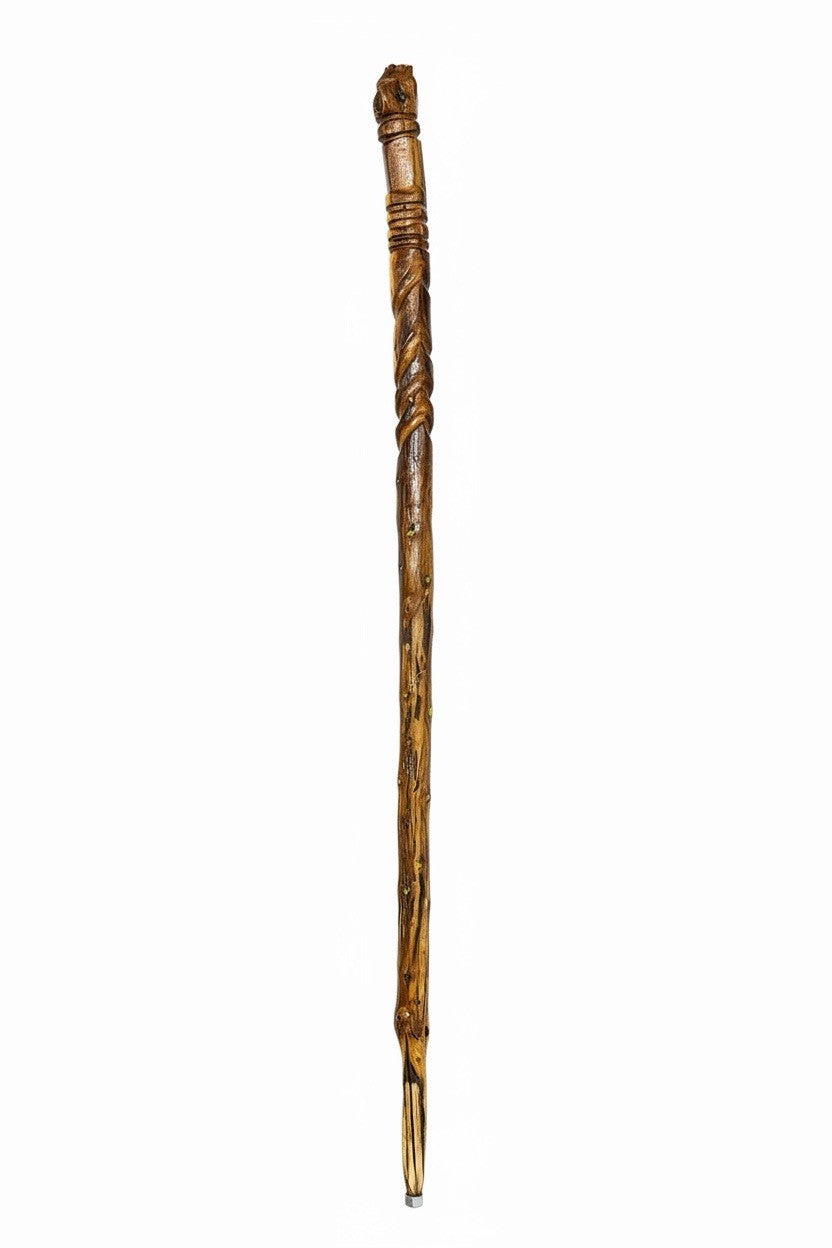 Handmade Walking Stick By Artisan - One Of A Kind - 64.5” Tall Made In Colorado