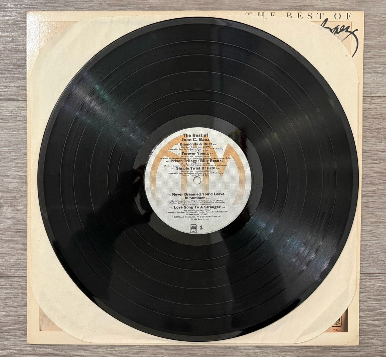 Joan Baez ‎– The Best Of Joan C. Baez Vinyl, LP 1977 A&M Records ‎– SP-4668