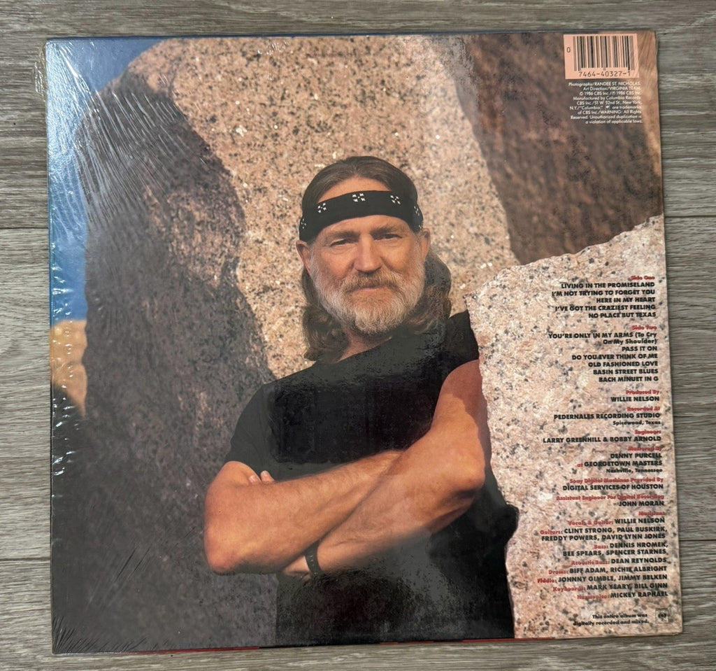 WILLIE NELSON The Promiseland FC40327 LP Vinyl Vintage 11” 33 Rpm Country VG+