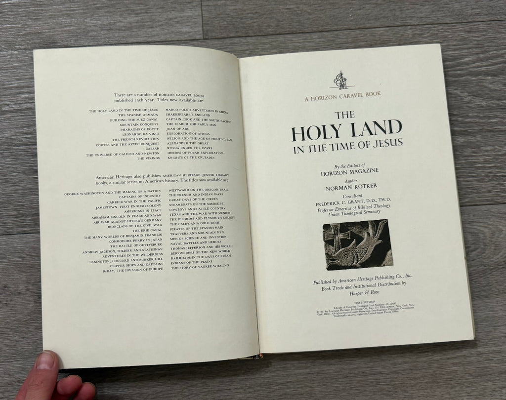 Vintage The Holy Land In The Time Of Jesus Hardcover Book