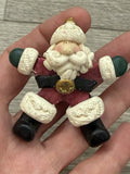 OLDER SANTA CLAUS CHRISTMAS PIN MADE OF DOUGH, RESIN?