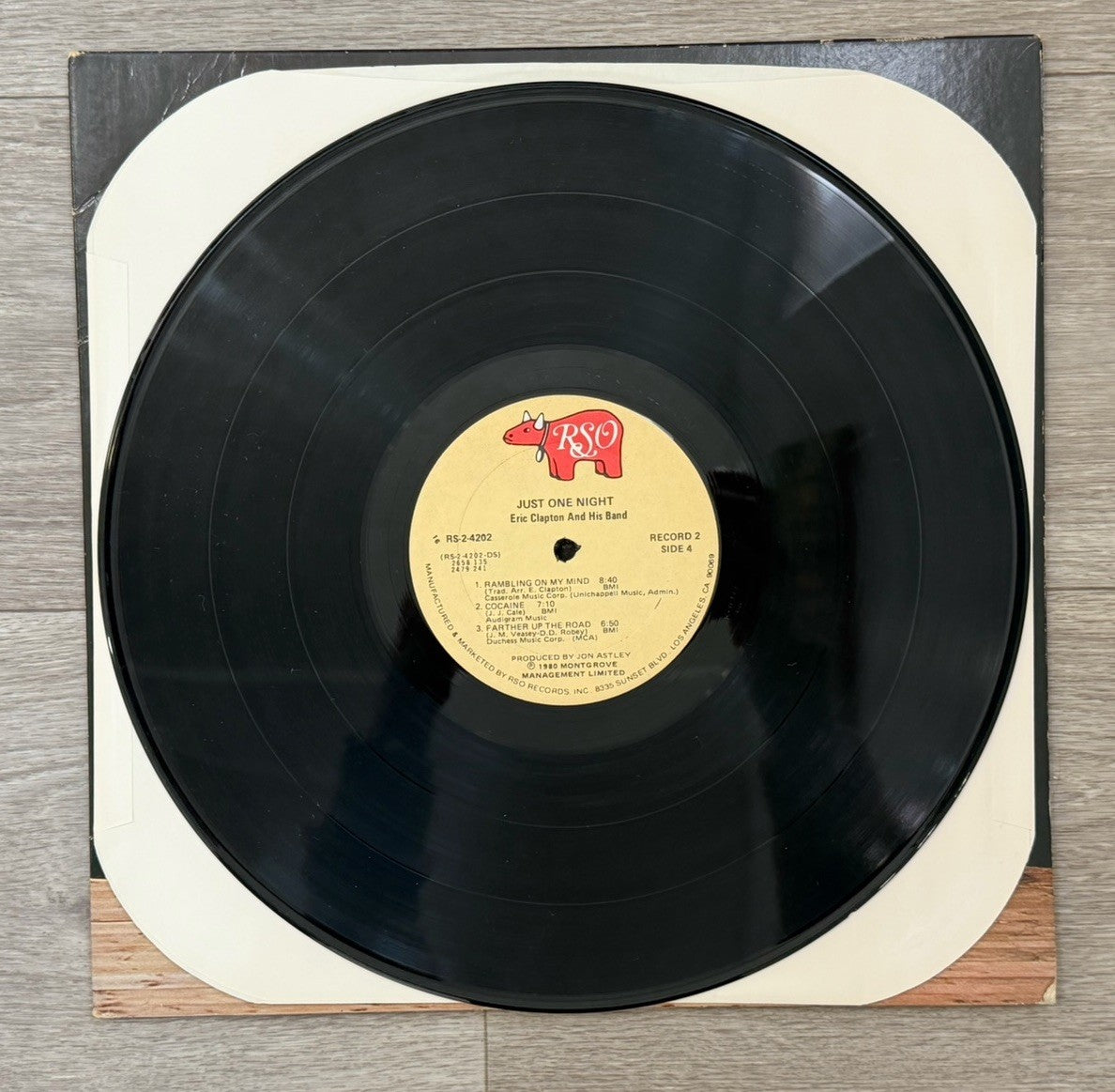 Eric Clapton ‎Just One Night 1980 RSO Records Orig. Vinyl LP STERLING RS-2-4202