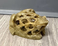 Soap Stone Hand Carved Green Frog Figurine 1 1/4" T x 2 3/4" x 2 1/2" India
