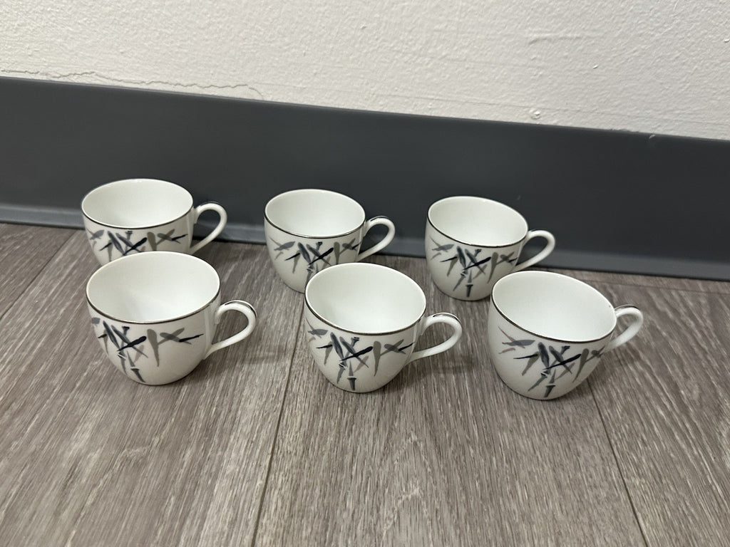 VINTAGE Noritake Bamboo 2133 Sake / Demitasse Cups Set of 6, 2 in