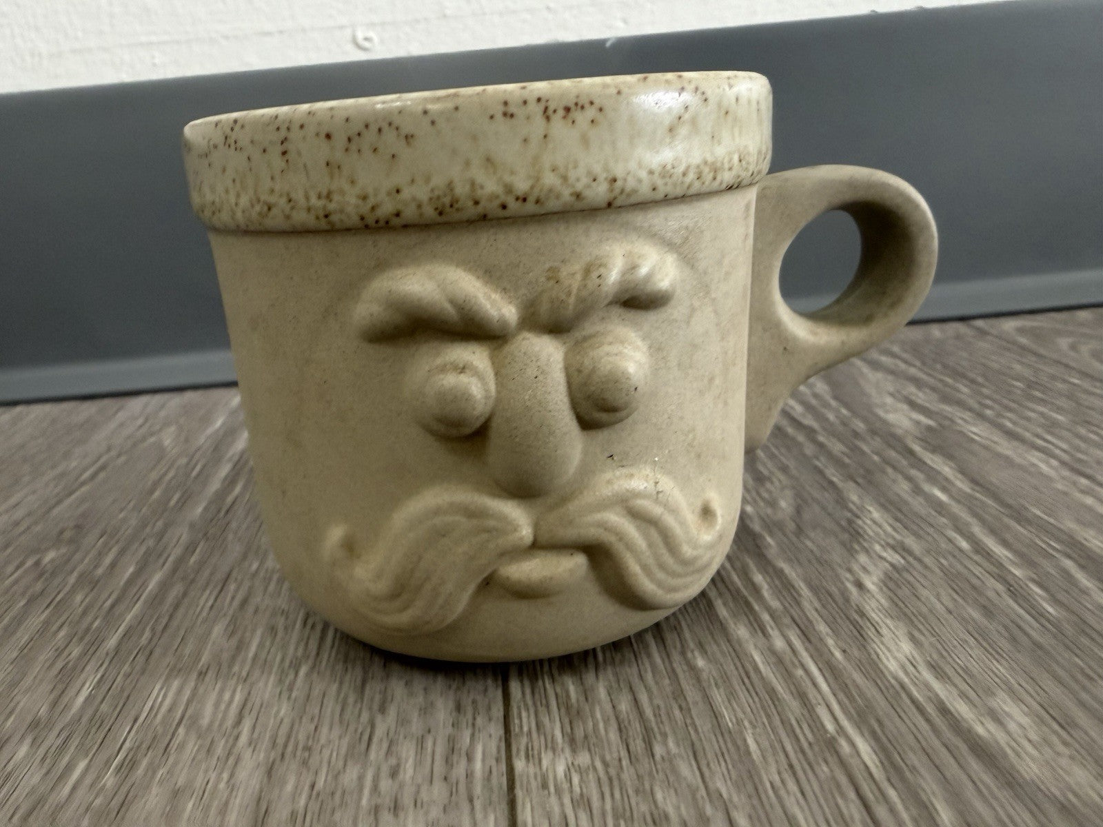 Fitz & Floyd, Stoneware/Pottery, Novelty Mustache Mug/Cup Character Face, 1970's