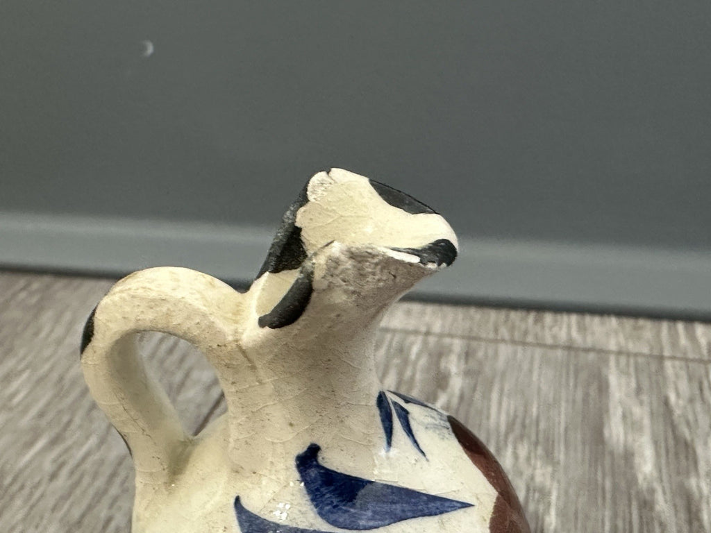 Adorable Vintage Pottery Mini Vase 2.5” Tall Hand Painted - Flower Design