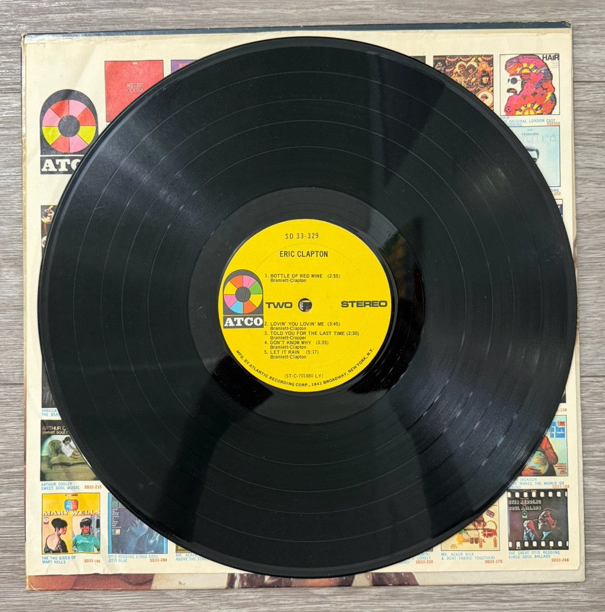 1972 Eric Clapton Eric Clapton LP Vinyl ATCO Rock 12" 33 RPM Stereo