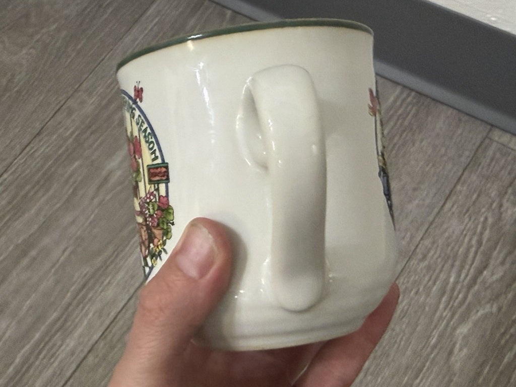 International Tableworks Coffee Mug Stoneware “Enjoy The Gardening Season” VNTG