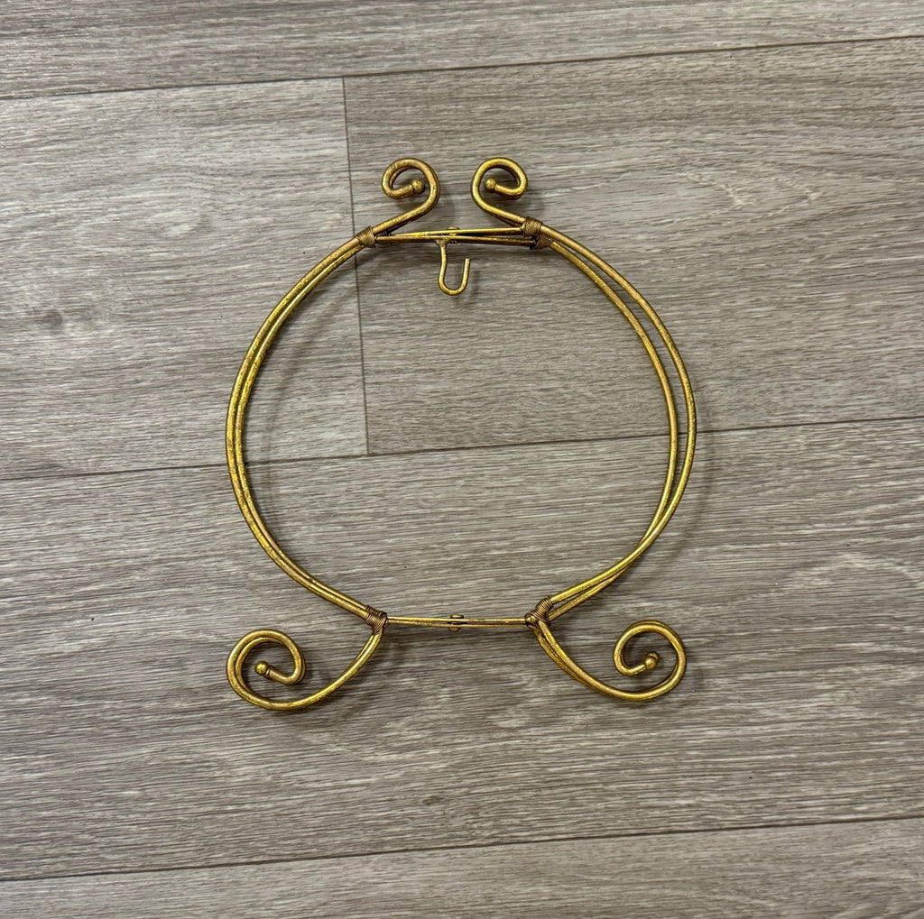 PIER 1 IMPORTS Goldtone Foldable Single Ornament Holder Display Stand