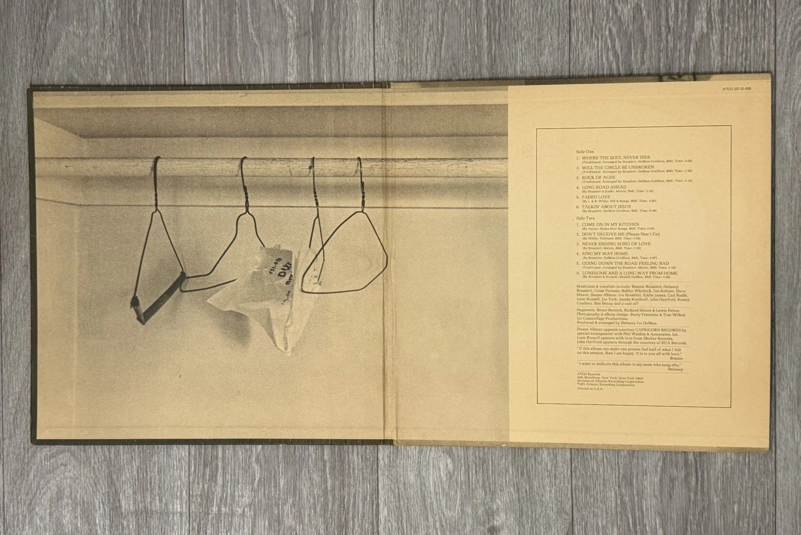 1971 ATCO#SD33-358 DELANEY & BONNIE:MOTEL SHOTS LP stereo VG-EXCELLE NOT TESTED