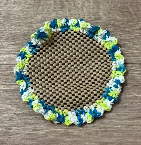 Handmade Crochet Jar Opener Gripper With Crochet Edge Kitchen Accessory Gift 6”